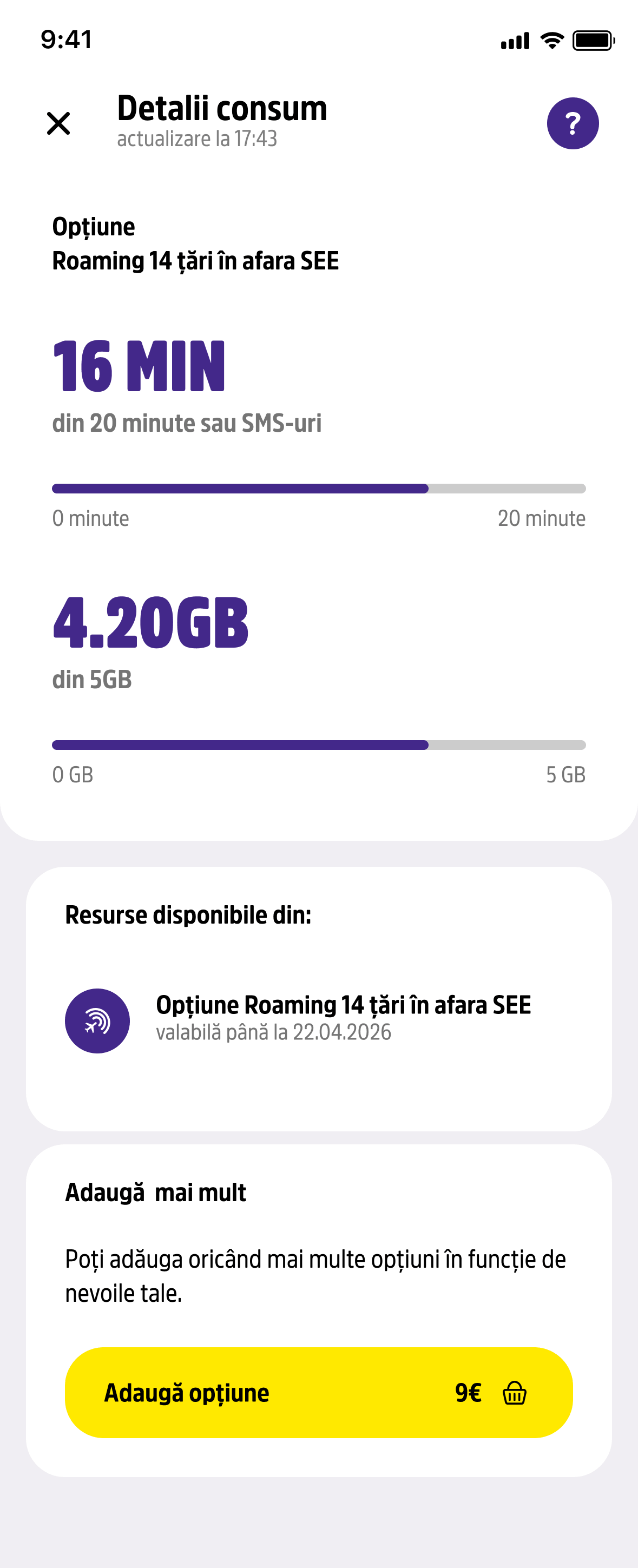 YOXO Optiune 14 tari